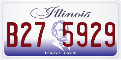 IL license plate B275929
