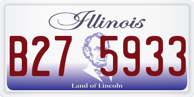 IL license plate B275933