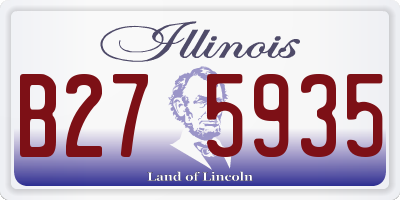IL license plate B275935