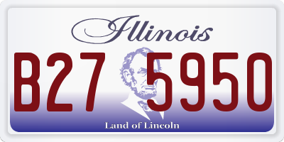 IL license plate B275950