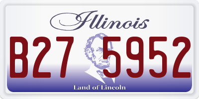 IL license plate B275952