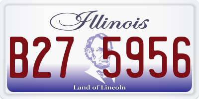IL license plate B275956