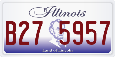 IL license plate B275957