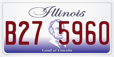 IL license plate B275960