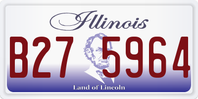 IL license plate B275964
