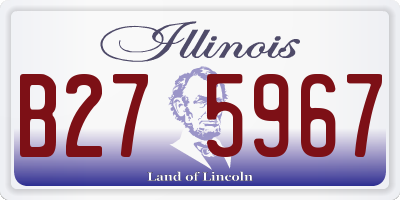 IL license plate B275967
