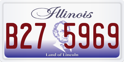 IL license plate B275969