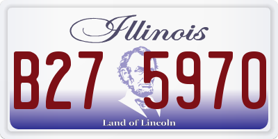 IL license plate B275970