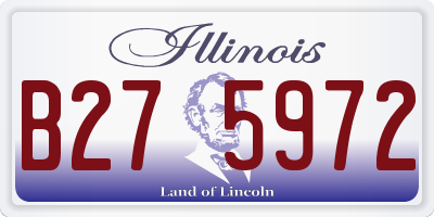 IL license plate B275972