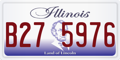 IL license plate B275976