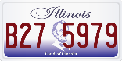 IL license plate B275979