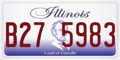IL license plate B275983