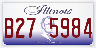 IL license plate B275984