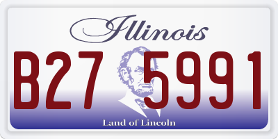 IL license plate B275991