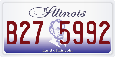 IL license plate B275992
