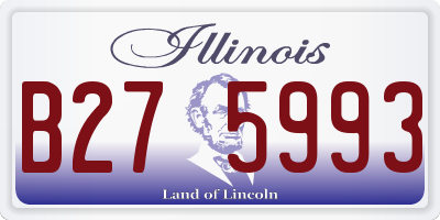 IL license plate B275993