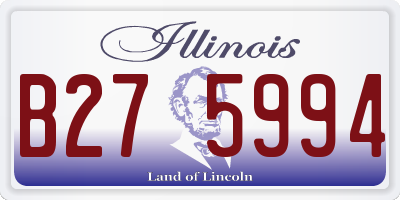 IL license plate B275994