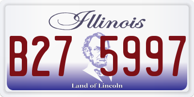 IL license plate B275997