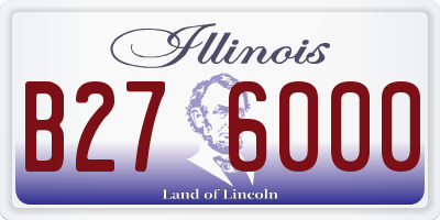 IL license plate B276000