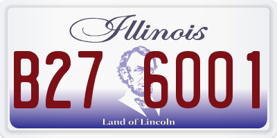 IL license plate B276001