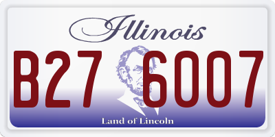 IL license plate B276007