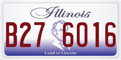 IL license plate B276016