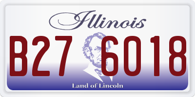 IL license plate B276018