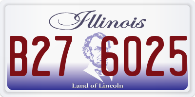 IL license plate B276025