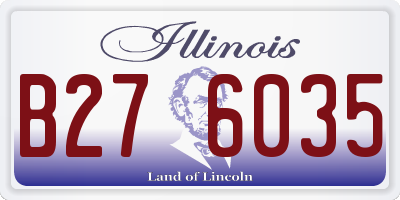 IL license plate B276035