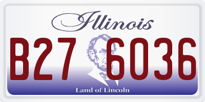 IL license plate B276036