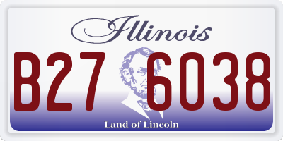 IL license plate B276038