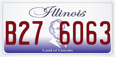 IL license plate B276063