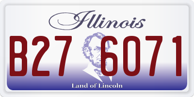 IL license plate B276071