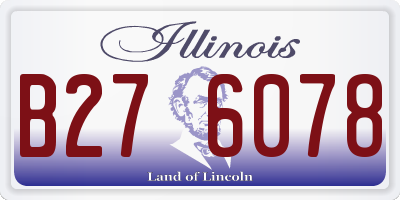 IL license plate B276078
