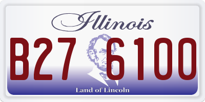 IL license plate B276100