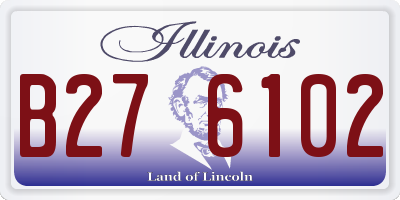 IL license plate B276102