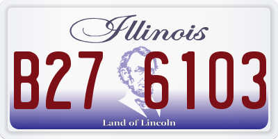 IL license plate B276103