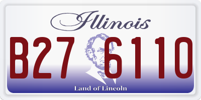IL license plate B276110