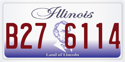 IL license plate B276114