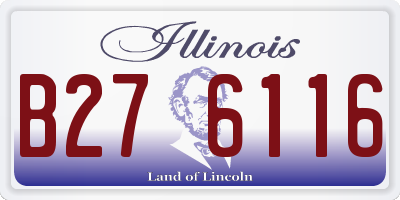 IL license plate B276116