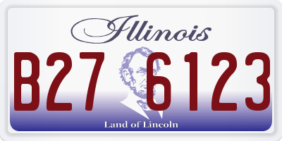 IL license plate B276123