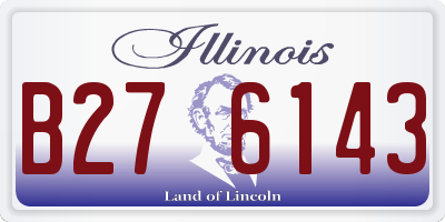 IL license plate B276143