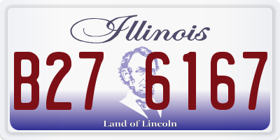 IL license plate B276167
