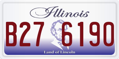 IL license plate B276190