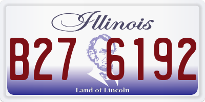 IL license plate B276192