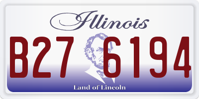 IL license plate B276194