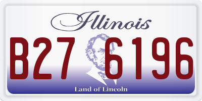 IL license plate B276196