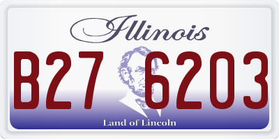 IL license plate B276203
