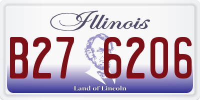 IL license plate B276206