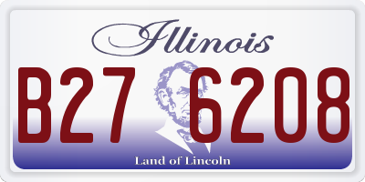 IL license plate B276208